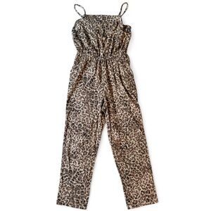 Old Navy Leopard Print Sleeveless Jumpsuit in Brown and Black - medium tall